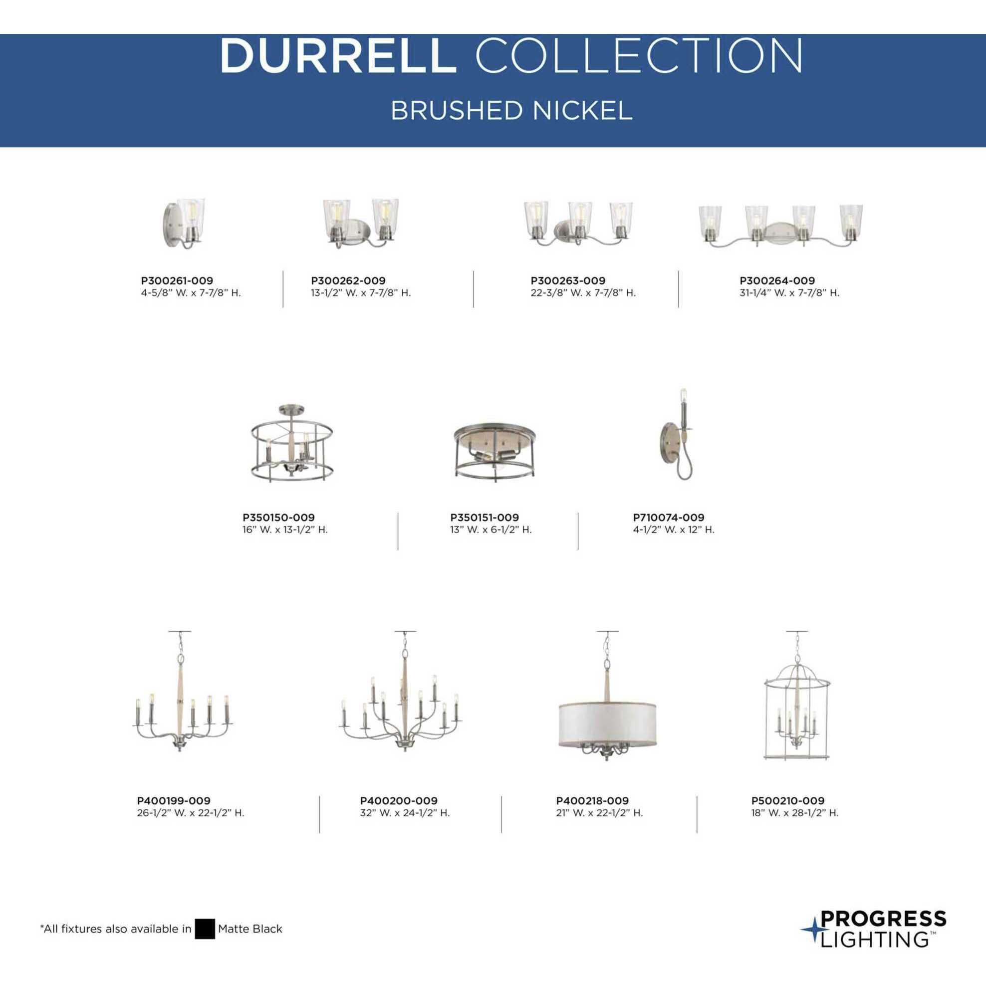 Durrell 1 Light 5 inch Brushed Nickel Wall Bracket Wall Light